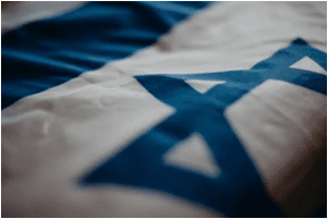 folded flag with the star of david